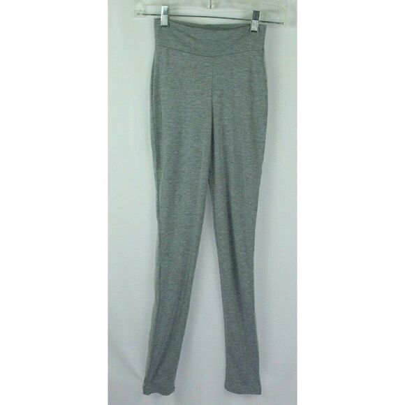 Pretty Little Thing Leggings 2 Gray Womens High Waisted Jersey New - Picture 5 of 11